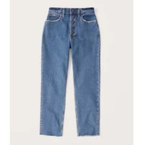 Abercrombie A&F Curve Love Mom High Rise Button Fly Jeans